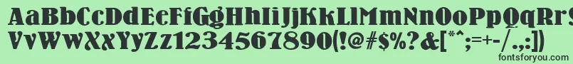 Wooden ffy Font – Black Fonts on Green Background
