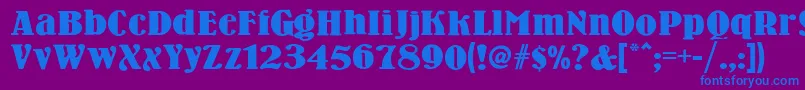 Wooden ffy Font – Blue Fonts on Purple Background