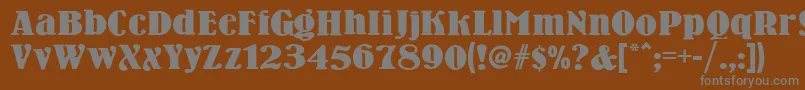 Więcej informacji o czcionce Wooden ffy Czcionka Wooden ffy – szare czcionki na brązowym tle