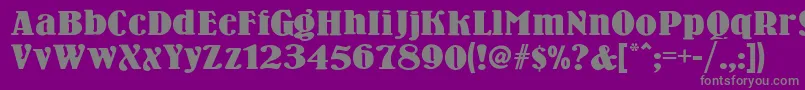 Wooden ffy Font – Gray Fonts on Purple Background