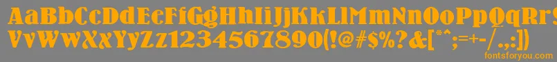 Wooden ffy Font – Orange Fonts on Gray Background