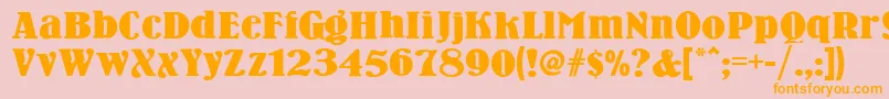 Wooden ffy Font – Orange Fonts on Pink Background