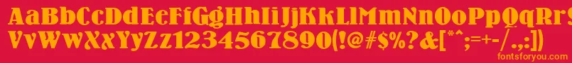 Wooden ffy Font – Orange Fonts on Red Background