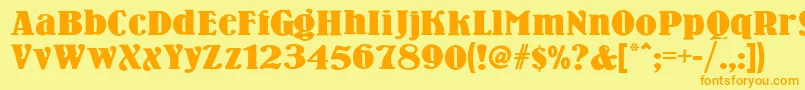 More about Wooden ffy Font Wooden ffy Font – Orange Fonts on Yellow Background