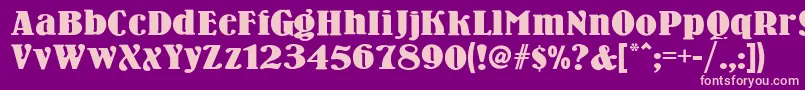 Wooden ffy Font – Pink Fonts on Purple Background