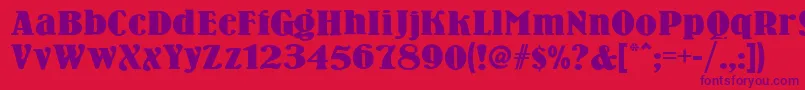 Wooden ffy Font – Purple Fonts on Red Background