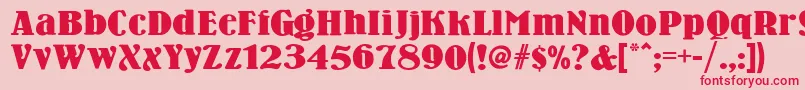 Wooden ffy Font – Red Fonts on Pink Background