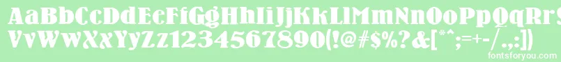 Wooden ffy Font – White Fonts on Green Background
