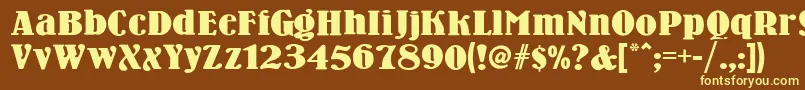 Wooden ffy Font – Yellow Fonts on Brown Background