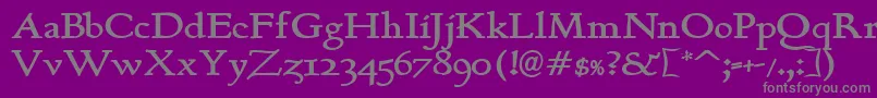 BerthB Font – Gray Fonts on Purple Background