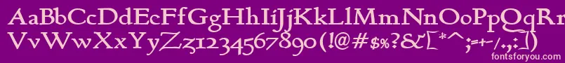 BerthB Font – Pink Fonts on Purple Background