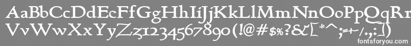 フォントBerthB – 灰色の背景に白い文字