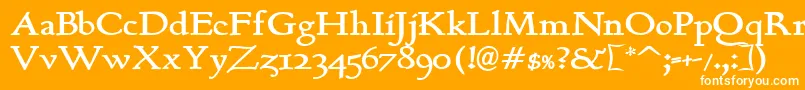 フォントBerthB – オレンジの背景に白い文字