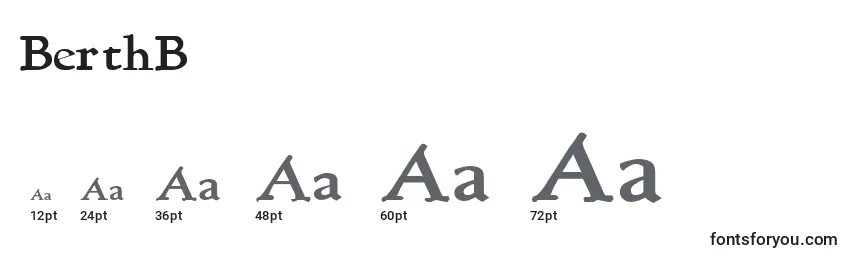 BerthB Font Sizes