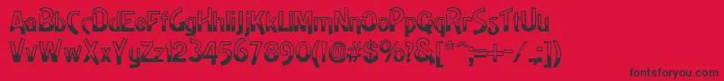 HighnoonRegular-Schriftart – Schwarze Schriften auf rotem Hintergrund