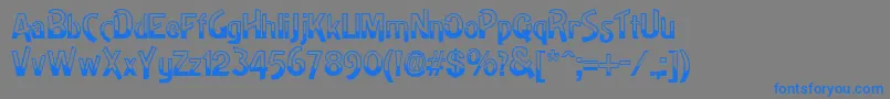 HighnoonRegular Font – Blue Fonts on Gray Background