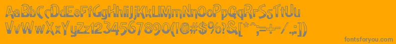 HighnoonRegular Font – Gray Fonts on Orange Background