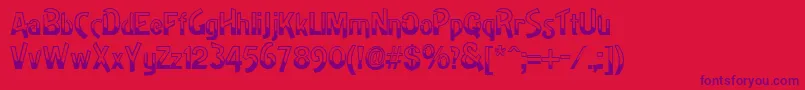 HighnoonRegular Font – Purple Fonts on Red Background