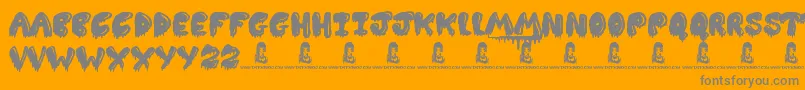 Slimed Font – Gray Fonts on Orange Background