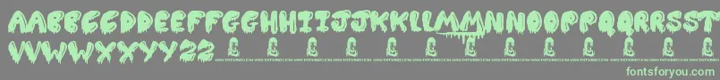 Slimed Font – Green Fonts on Gray Background