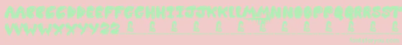 Slimed Font – Green Fonts on Pink Background