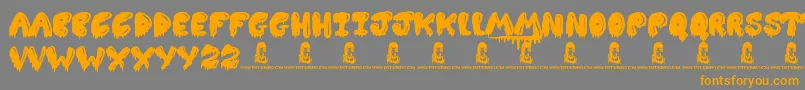 Slimed Font – Orange Fonts on Gray Background