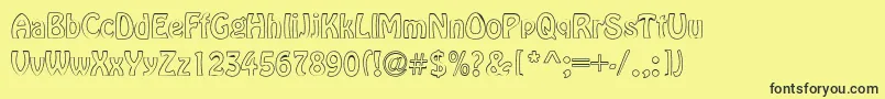 VagabondHollow Font – Black Fonts on Yellow Background