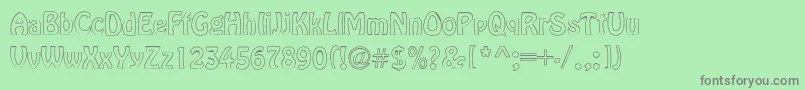 VagabondHollow Font – Gray Fonts on Green Background