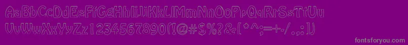 VagabondHollow Font – Gray Fonts on Purple Background