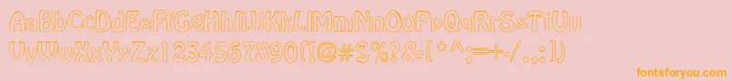 VagabondHollow Font – Orange Fonts on Pink Background