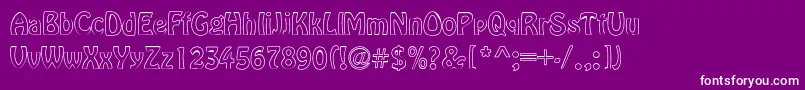 VagabondHollow Font – White Fonts on Purple Background