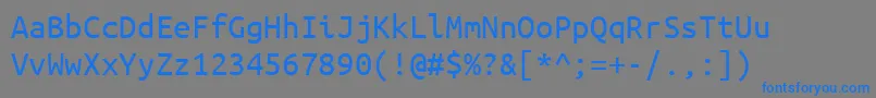 Шрифт UbuntuMono – синие шрифты на сером фоне
