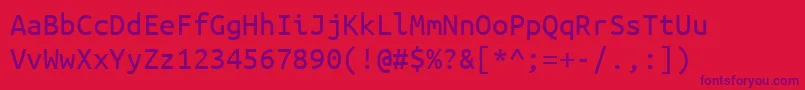 UbuntuMono Font – Purple Fonts on Red Background