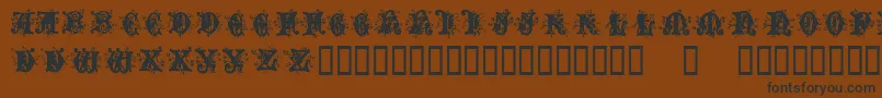 AngelNormal Font – Black Fonts on Brown Background