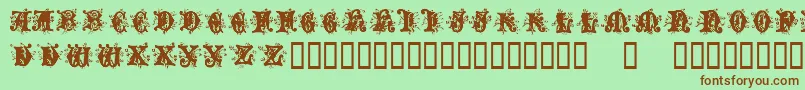 AngelNormal Font – Brown Fonts on Green Background