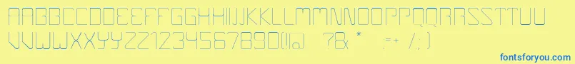 Шрифт Boulder – синие шрифты на жёлтом фоне