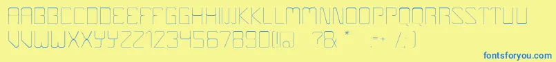 Czcionka Boulder – niebieskie czcionki na żółtym tle