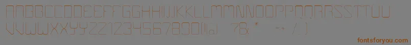 フォントBoulder – 茶色の文字が灰色の背景にあります。
