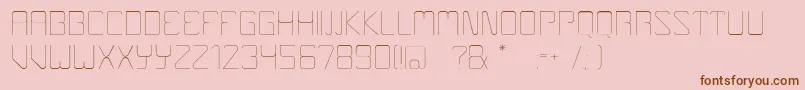 Boulder-Schriftart – Braune Schriften auf rosa Hintergrund