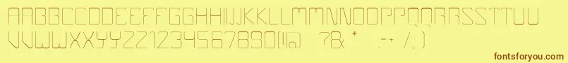 Fonte Boulder – fontes marrons em um fundo amarelo