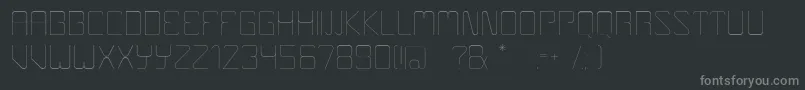 Boulder-fontti – harmaat kirjasimet mustalla taustalla