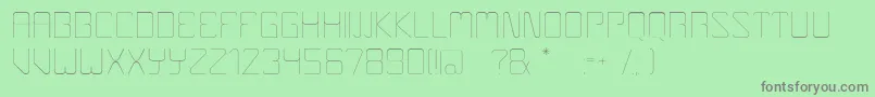 Boulder-Schriftart – Graue Schriften auf grünem Hintergrund