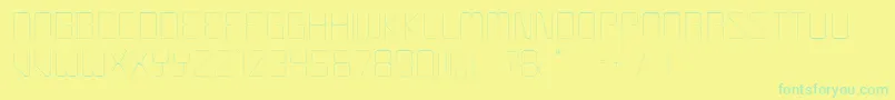 フォントBoulder – 黄色い背景に緑の文字