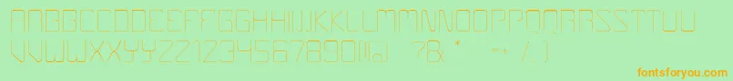 Boulder Font – Orange Fonts on Green Background