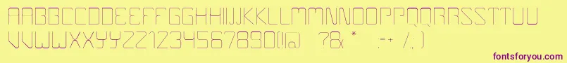 Boulder Font – Purple Fonts on Yellow Background