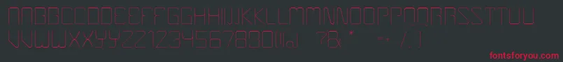 Boulder Font – Red Fonts on Black Background