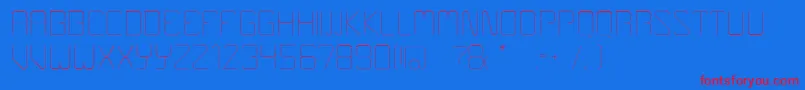Boulder Font – Red Fonts on Blue Background