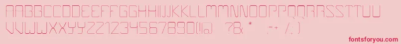 Boulder-Schriftart – Rote Schriften auf rosa Hintergrund