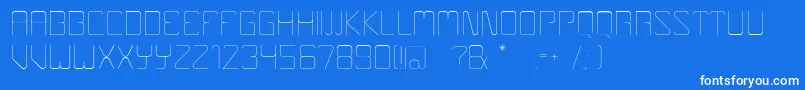 Boulder Font – White Fonts on Blue Background