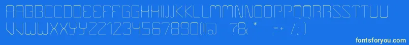 Boulder-fontti – keltaiset fontit sinisellä taustalla